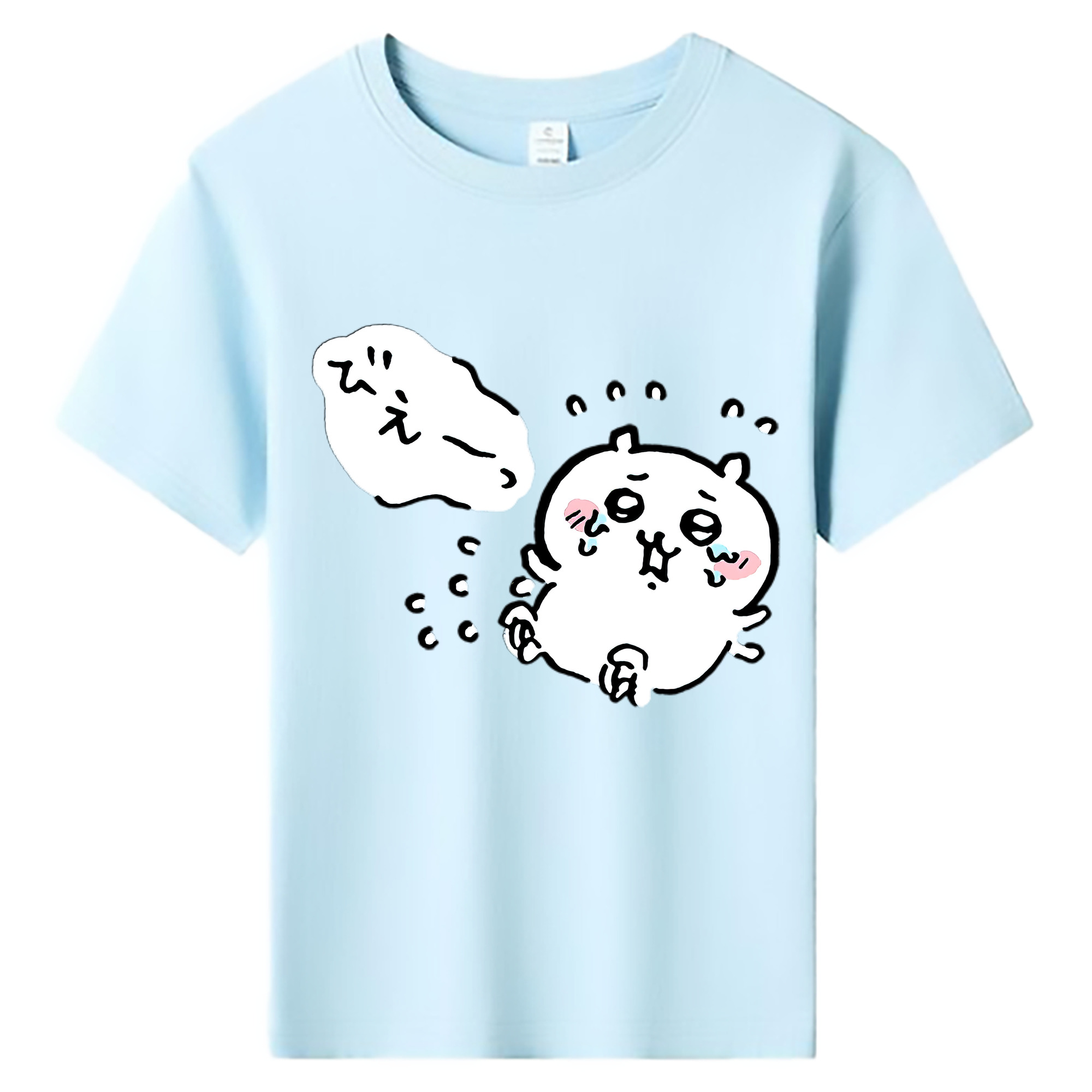 （画像用） ちいかわ ちいかわ Chii-kawa chiikawa 綿100％キッズTシャツ（フロントプリント）